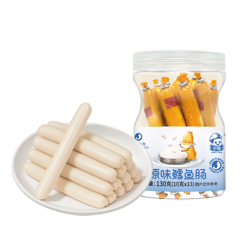 乐孺DHA鳕鱼肠无添加香精宝宝鳕鱼肠肉肠火腿肠儿童零食健康营养