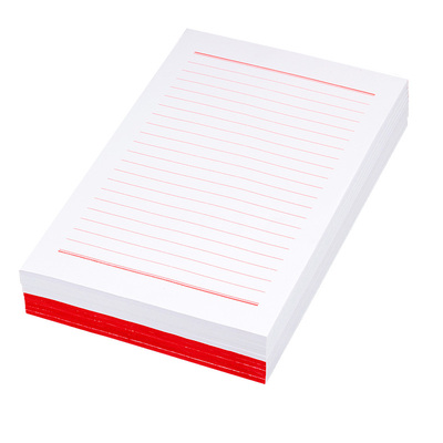 16k红色单线信纸本稿纸学生