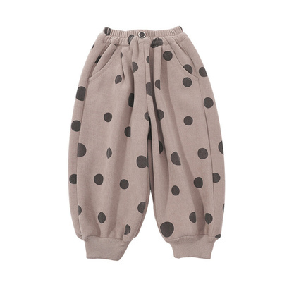 保暖加绒版灯笼裤韩系绒布长裤