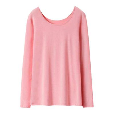 莫代尔长袖女薄款修身百搭打底衫