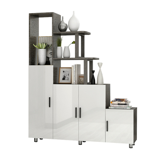 入户鞋柜门厅柜门口装饰柜杂物柜阳台隔断收纳柜高低柜玄关柜一体