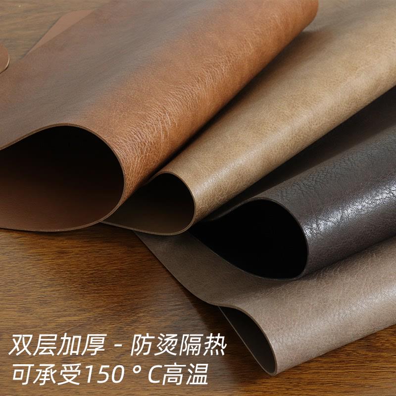 皮革餐垫现代简约餐桌垫轻奢高端新中式防水日式西餐垫家用桌面垫