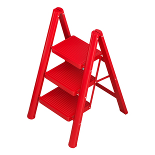 乔迁梯子步步高升红色家用梯子折叠梯加厚加粗款楼梯踏步台阶步梯