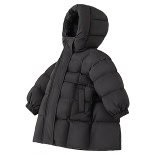 INSbobo儿童羽绒服女宝外套冬款三防女童羽绒服90白鸭绒长款童装