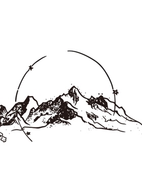 她画海浪果汁贴草本海娜纹身贴纸