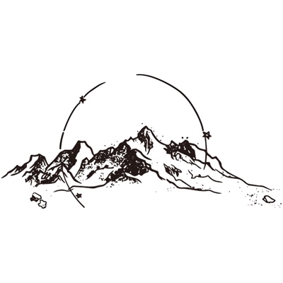 她画海浪果汁贴草本海娜纹身贴纸