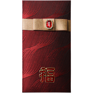 高端轻奢新年红包2026马年新款刺绣丝绸千元万元利是封春节日通用