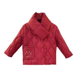 RyleeCru童装羽绒服外套新年红羽绒服RC童装冬款拜年服新年款