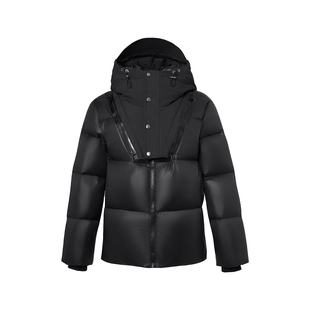 AIMISS爱美斯短款高充绒量鹅绒服2026新款连帽羽绒服保暖冬季外套