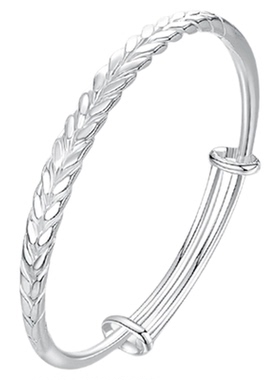 老凤祥足银手镯麦穗纯银999
