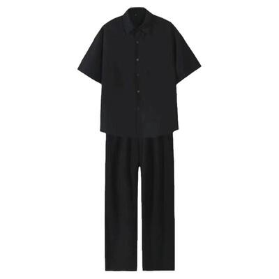 青年七分袖夏季搭配冰丝衬衫穿搭