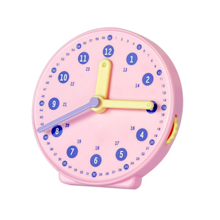 钟表小学教具时钟教具一二年级钟表模型认识钟表和时间小学生专用学习用数学学具三针联动时钟儿童教学表盘D1