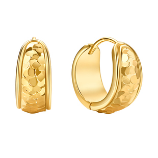 Onchic岁岁金耳环女本命年新款金色耳饰小圈轻奢高级感设计方圆脸