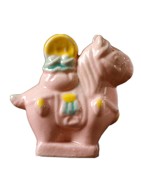 唐三彩陶瓷小胖马创意摆件工艺品