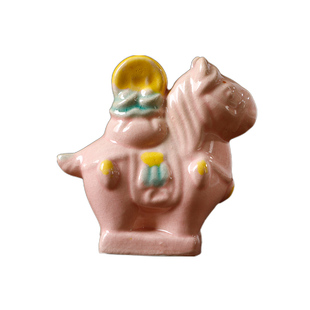 洛阳文创伴手礼唐三彩小胖马创意摆件马上有钱桌面解压萌宠工艺品