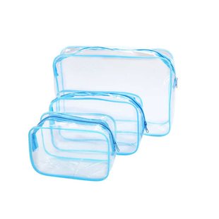 加厚pvc手提塑料包装袋PVC男女旅行套装包拉链透明防水化妆品袋子