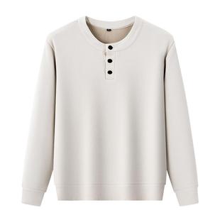 【内里加绒】红豆男装亨利领加厚卫衣2025秋冬保暖打底衫休闲基础