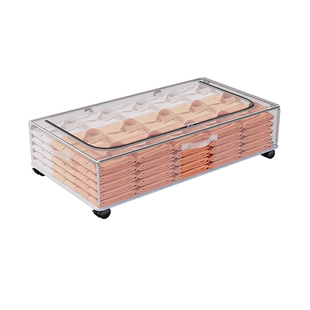 床底收纳箱抽屉式扁平带滑轮床下收纳神器衣服收纳储物整理箱带轮