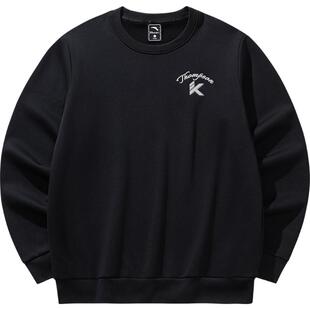 安踏KT加绒运动卫衣男春季宽松篮球训练圆领套头衫上衣152541718N