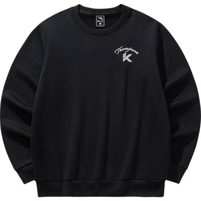 安踏男子加绒卫衣篮球套头针织衫