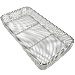 304不锈钢超声波清洗网筐手术供应室消毒筐灭菌收纳网篮密孔框篮