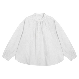 studio CLIP 衬衫女2026春季新款棉质文艺甜美宽松长袖上衣243726
