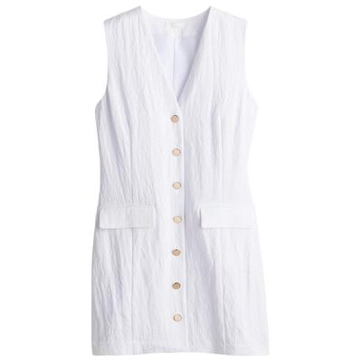 HM女装连衣裙春季休闲修身优雅V领无袖连衣短裙1283341