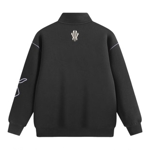 欧文系列安踏儿童卫衣男童套头衫2026春季新款中大童半拉链卫衣