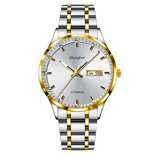 【无电池全自动真机械表】简约透底夜光日历手表男士防水游丝男表