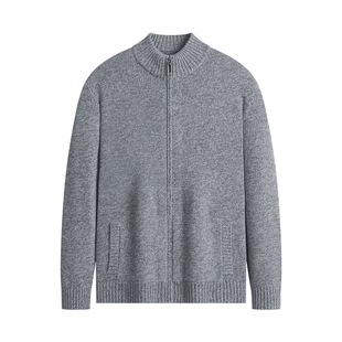 杉杉新款男士纯绵羊毛针织开衫秋冬保暖打底衫加厚毛衣可机洗外套