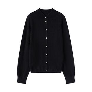 N°28半高领针织开衫女秋季2025新款高级感内搭上衣长袖外穿毛衣