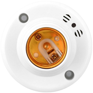 楼梯楼道螺口声光控开关感应灯座灯头明装自动LED灯口声控感应器