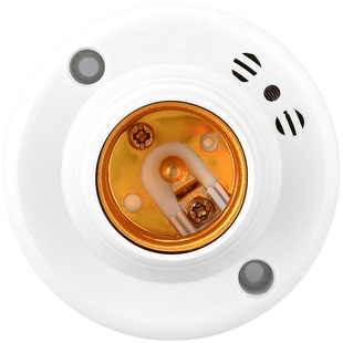 楼梯楼道螺口声光控开关感应灯座灯头明装自动LED灯口声控感应器