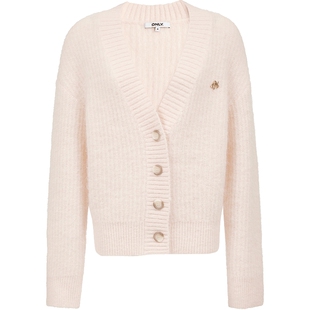 ONLY2025冬季新款慵懒风软糯松弛设计落肩宽松纽扣开衫针织衫女