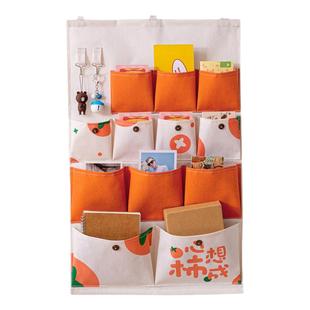 布艺加厚收纳挂袋墙挂式门后墙上壁挂神器学生宿舍床头杂物置物袋