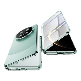 适用华为mate70手机壳新款mate70pro素皮玻璃磁吸双面防摔全包镜头m70pro+系列专用保护套透明外壳高级感女男