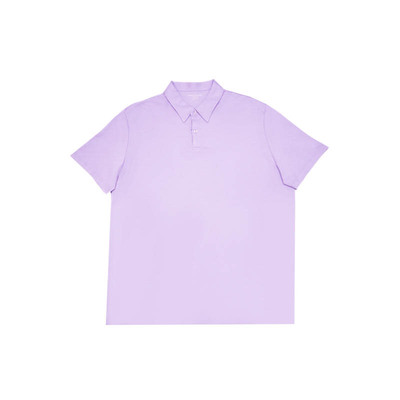CHARLES丁香紫平纹Polo衫
