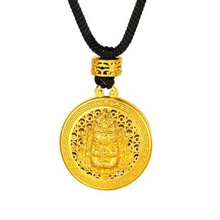 赛菲尔传世金足金999.9黄金财神吊坠古法金珐琅251101