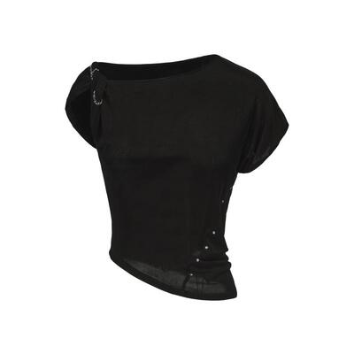 IFBYLAND斜肩混纺短袖T恤