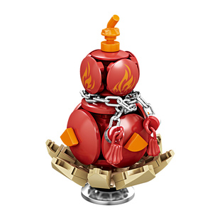 开智积木国潮玩古神话武器人仔装备配件儿童拼装玩具模型葫芦斧头