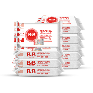 B&B保宁婴幼儿新生洗衣抑菌肥皂儿童洋槐香/甘菊香皂200g*9块