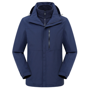 冲锋衣定制工作服印logo工装三合一冬季外套刺绣工服防风保暖4S店