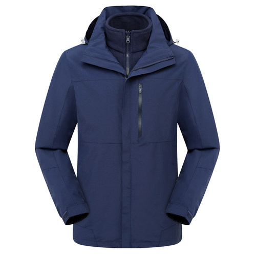 冲锋衣定制工作服印logo工装三合一冬季外套刺绣工服防风保暖4S店