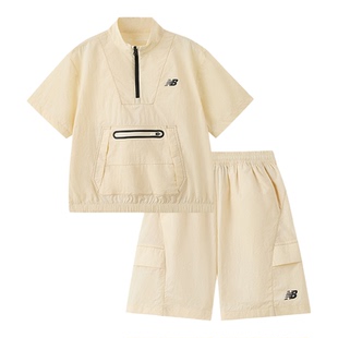 New Balance nb童装男女童26年夏季短袖短裤两件套装ND2WG24103