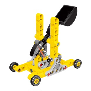 得力科教积木亲子互动机械原理塑料拼搭积木投石车组合积木正品