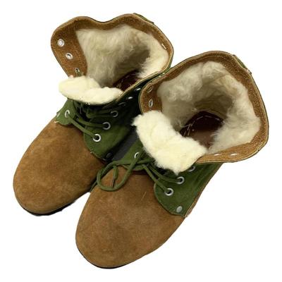 上世纪老货毛皮鞋男大头鞋冬季防寒保暖内里带牛皮羊毛雪地靴棉鞋