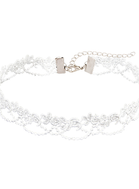 s925纯银项链choker女蕾丝项圈