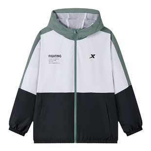 特步童装男童外套春夏季儿童运动风衣薄款外套防风青少年休闲上衣