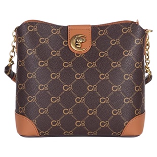 COOGI包包女2026新款老花水桶包轻奢高级感大容量单肩斜挎托特包