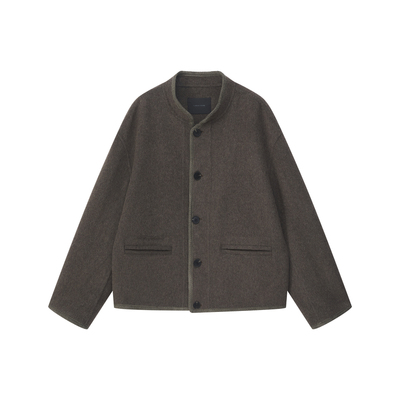 新中式复古立领羊毛呢大衣男冬季宽松单排扣中国风羊毛中长款外套